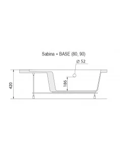 Plokštė Sabina, Balta, RAVAK