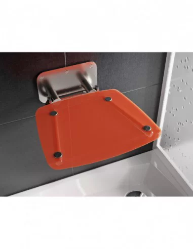 Sėdynė Ovo B II, Nerūdijantis plienas+orange, RAVAK