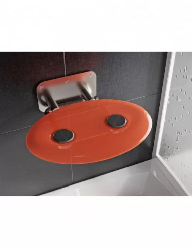 Sėdynė Ovo P II, Nerūdijantis plienas+orange, RAVAK