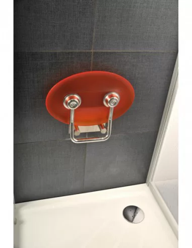 Sėdynė Ovo P II, Nerūdijantis plienas+orange, RAVAK