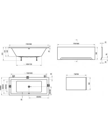 Vonia Formy 01, Balta, RAVAK