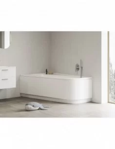 Vonia Chrome kampinė, Balta, RAVAK