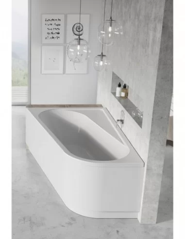 Vonia Chrome kampinė, Balta, RAVAK