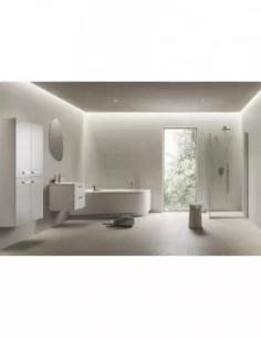 Vonia Chrome kampinė, Balta, RAVAK