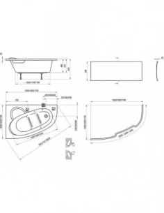 Vonia Asymmetric, Balta, RAVAK
