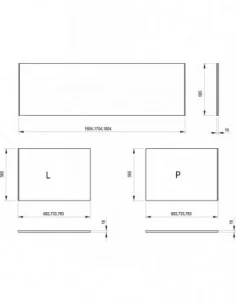 Šoninė apdailos plokštė MDF 80, ąžuolo sp., RAVAK