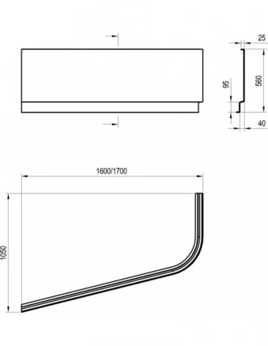 Chrome Priekinė apdailos plokštė, Balta, RAVAK