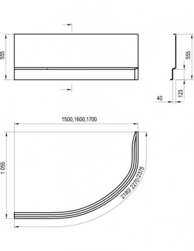 Apdailos plokštė Rosa II, Balta, RAVAK
