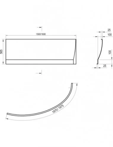 Apdailos plokštė Avocado, Balta, RAVAK