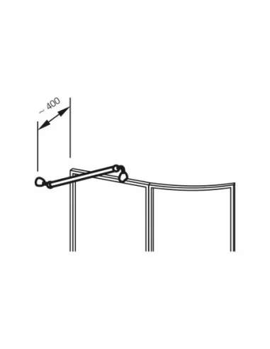 Trumpas laikiklis VSK2, Balta, RAVAK