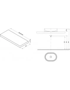 Plokštė po praustuvu I, Balta, RAVAK
