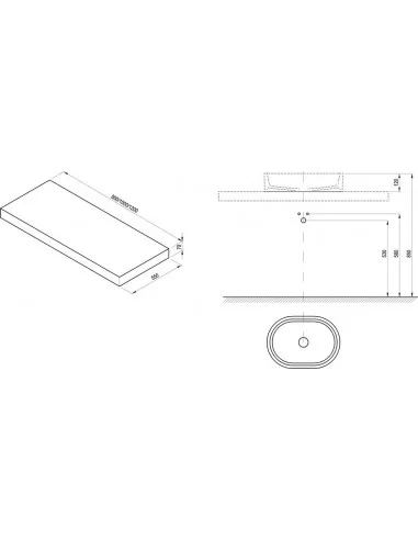 Plokštė po praustuvu I, Balta, RAVAK