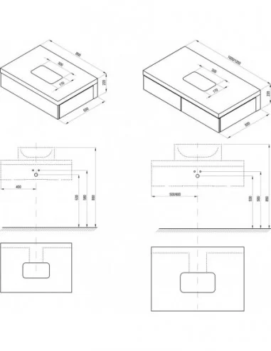Spintelė po praustuvu Formy, Ąžuolas, RAVAK