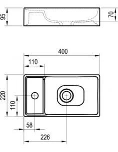 Mini praustuvas Veda Slim, Baltas matinis, RAVAK