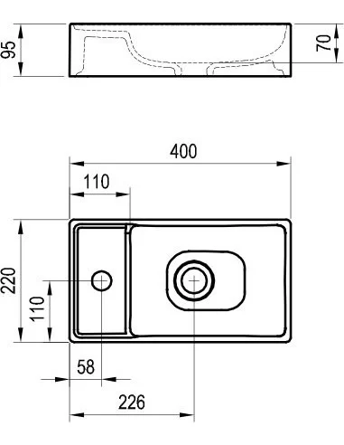 Mini praustuvas Veda Slim, Baltas matinis, RAVAK