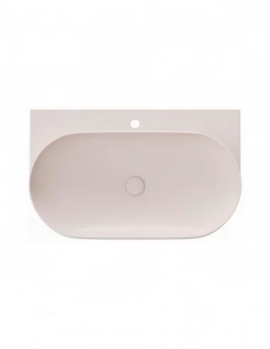 Praustuvas Yard 80 su skyle maišytuvui, Alabaster pink, RAVAK