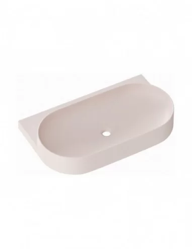 Praustuvas Yard 80 su skyle maišytuvui, Alabaster pink, RAVAK