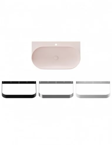 Praustuvas Yard 80 su skyle maišytuvui, Alabaster pink, RAVAK