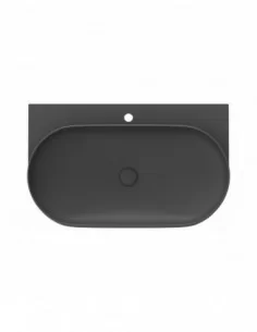 Praustuvas Yard 80 su skyle maišytuvui, Antracitas, RAVAK