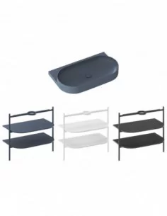 Praustuvas Yard 80 su skyle maišytuvui, Deepsea blue, RAVAK