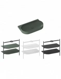 Praustuvas Yard 80 su skyle maišytuvui, Grey green, RAVAK