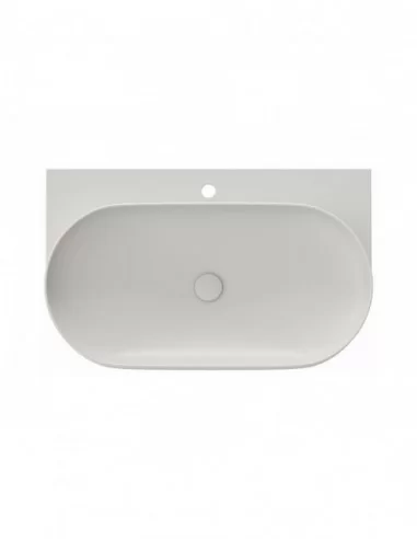 Praustuvas Yard 80 su skyle maišytuvui, Smoke grey, RAVAK