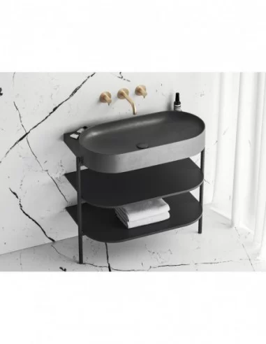 Praustuvas Yard 80 be skylės, Antracitas, RAVAK