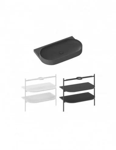 Praustuvas Yard 80 be skylės, Antracitas, RAVAK