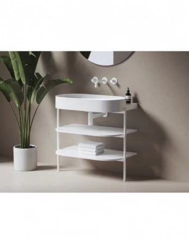 Praustuvas Yard 80 be skylės, Baltas matinis, RAVAK