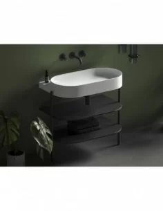 Praustuvas Yard 80 be skylės, Baltas matinis, RAVAK