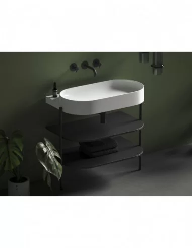 Praustuvas Yard 80 be skylės, Baltas matinis, RAVAK