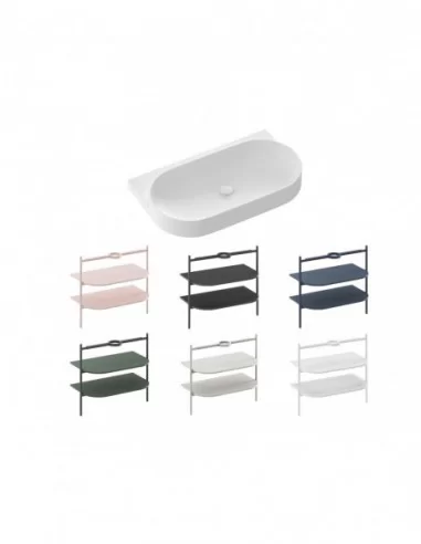 Praustuvas Yard 80 be skylės, Baltas matinis, RAVAK