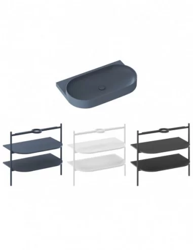 Praustuvas Yard 80 be skylės, Deepsea blue, RAVAK