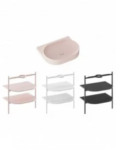 Praustuvas Yard 60 su skyle maišytuvui, Alabaster pink, RAVAK