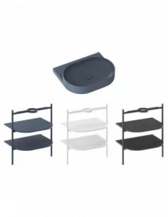 Praustuvas Yard 60 su skyle maišytuvui, Deepsea blue, RAVAK