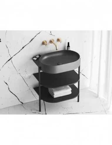 Praustuvas Yard 60 be skylės, Antracitas, RAVAK