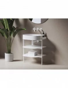 Praustuvas Yard 60 be skylės, Baltas matinis, RAVAK