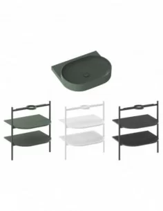 Praustuvas Yard 60 be skylės, Grey green, RAVAK