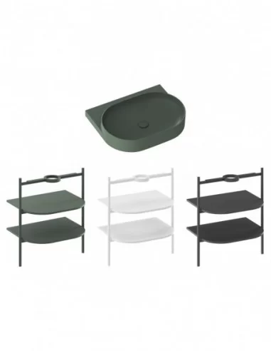 Praustuvas Yard 60 be skylės, Grey green, RAVAK