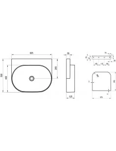 Praustuvas Yard 60 be skylės, Smoke grey, RAVAK