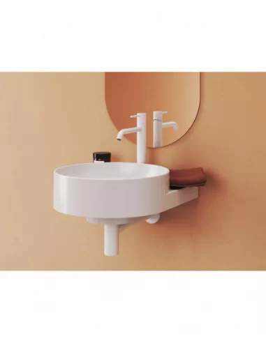 Praustuvas Yard 40 su skyle maišytuvui, Baltas matinis, RAVAK