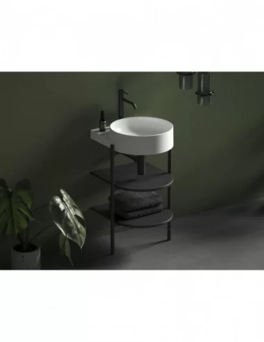 Praustuvas Yard 40 su skyle maišytuvui, Baltas matinis, RAVAK