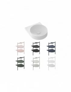 Praustuvas Yard 40 su skyle maišytuvui, Baltas matinis, RAVAK