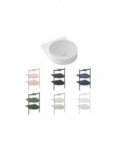 Praustuvas Yard 40 su skyle maišytuvui, Baltas matinis, RAVAK