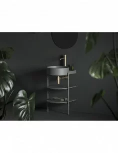 Praustuvas Yard 40 su skyle maišytuvui, Grey green, RAVAK