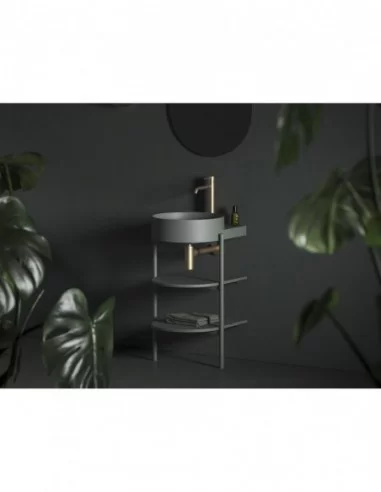 Praustuvas Yard 40 su skyle maišytuvui, Grey green, RAVAK