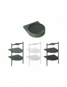 Praustuvas Yard 40 su skyle maišytuvui, Grey green, RAVAK