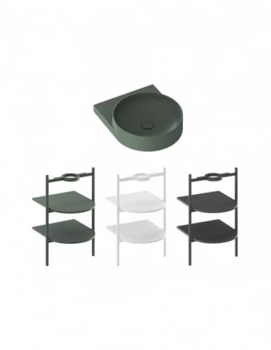 Praustuvas Yard 40 su skyle maišytuvui, Grey green, RAVAK