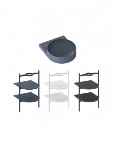 Praustuvas Yard 40 be skylės, Deepsea blue, RAVAK