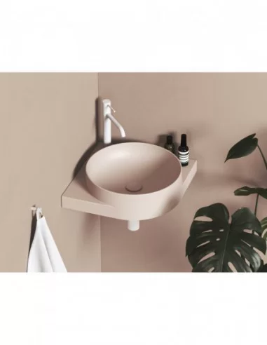 Praustuvas Yard 45 C su skyle maišytuvui, Alabaster pink, RAVAK